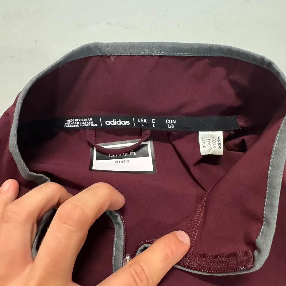 Adidas Men's Burgundy and Red Polo-shirts